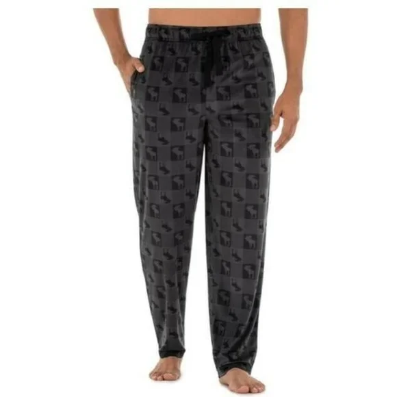 George Pants George Mens Fleece Sleep Pant Black Moose L
